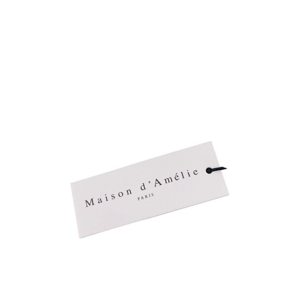 Maison DAmélie Womens Blouse With Ruffled Collar Long Sleeves Black sz medium - Picture 5 of 7